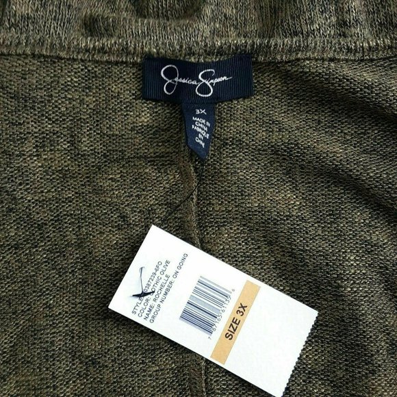 Jessica Simpson Top Women 3X Cold Shoulder Thin Op - Picture 5 of 8